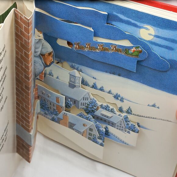 1991 Night Before Christmas POP-UP Book Clement Moore - Picture 4 of 9